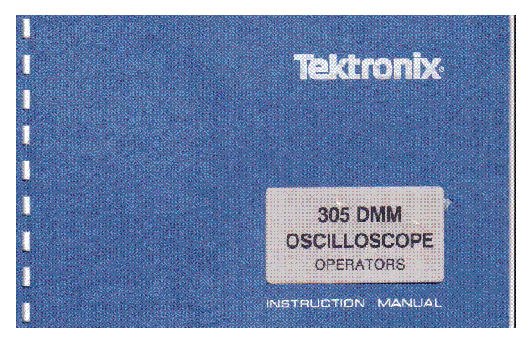 TEKTRONIX SONY 305-DMM OPERATORS INSTRUCTION service manual (1st page)