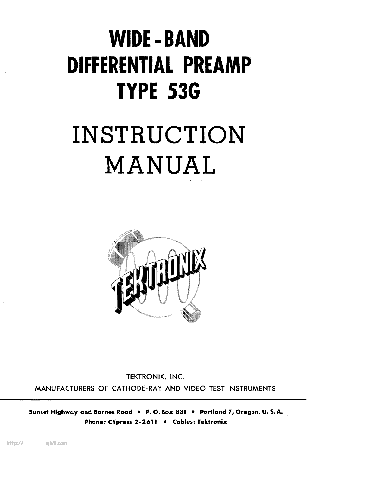 tektronix-type-53g-wide-band-diff-preamp-instruction-sch-service-manual-download-schematics