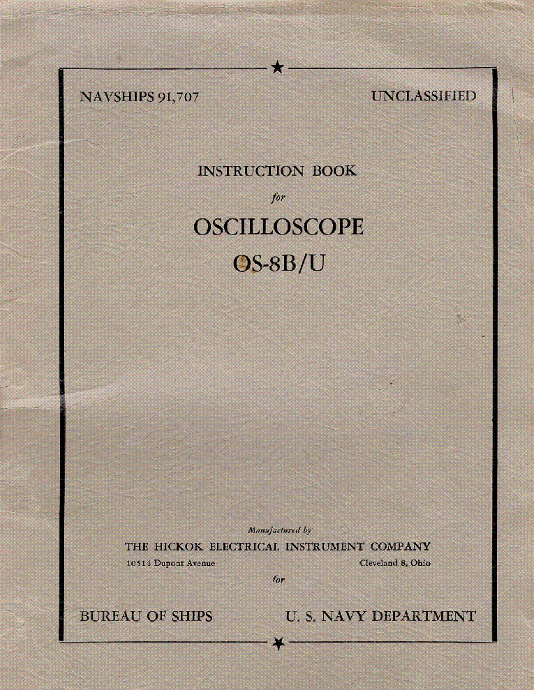 US MILITARY OS-8B-U SCOPE MANUAL service manual