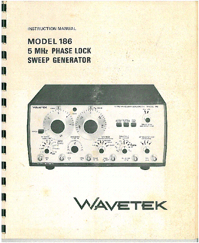 Operating & Service WAVETEK 2002B Sweep & Signal Generator Instruction Manual 