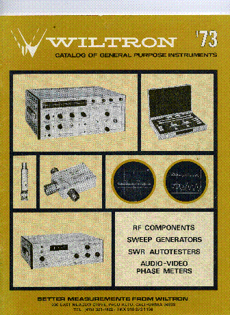 WILTRON CATALOG 1973 service manual