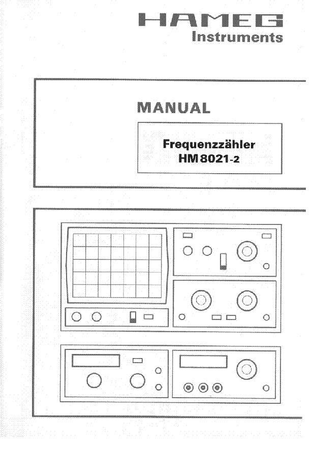HAMEG HM8021-2 FREQUENZZAEHLER DEUTSCH UM service manual