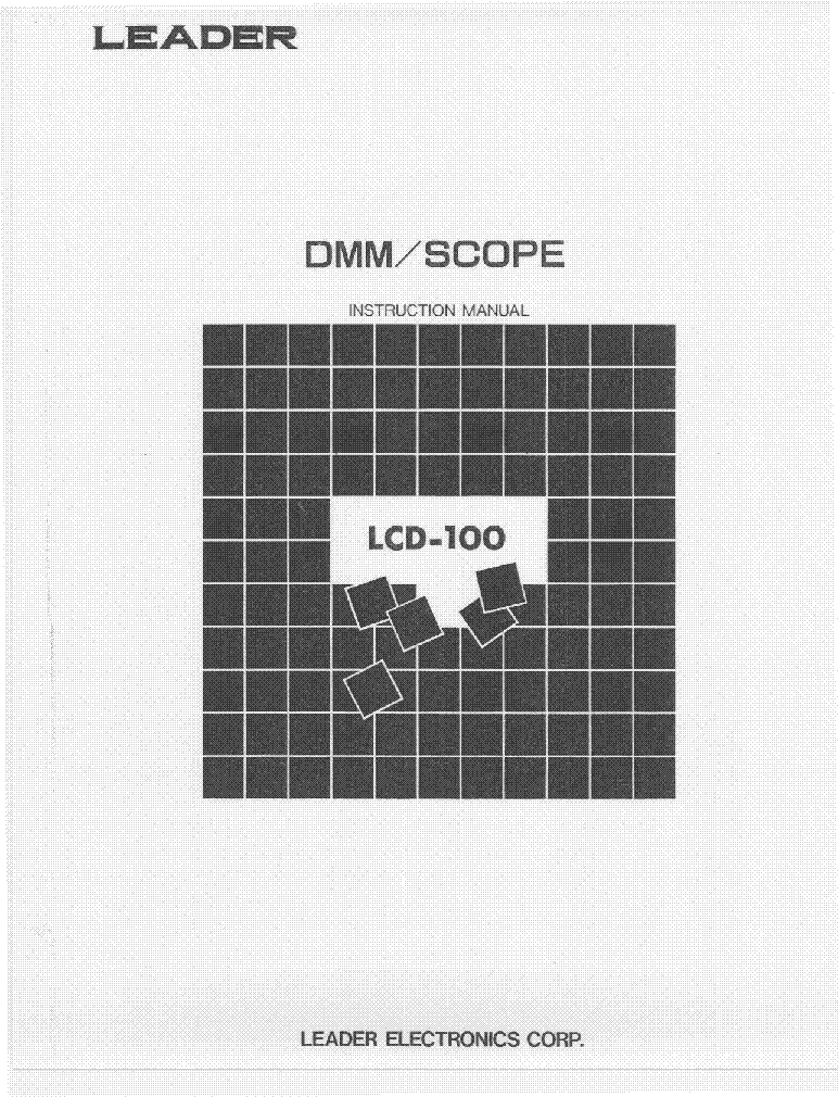 LEADER LCD-100 DMM SCOPE INSTRUCTION MANUAL Service Manual