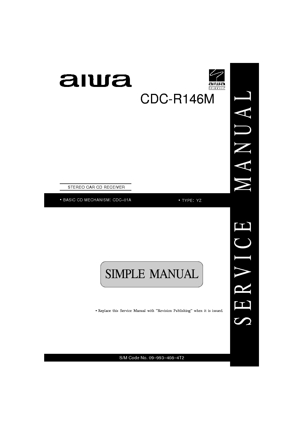 AIWA CDC-R146M PARTS SCH service manual