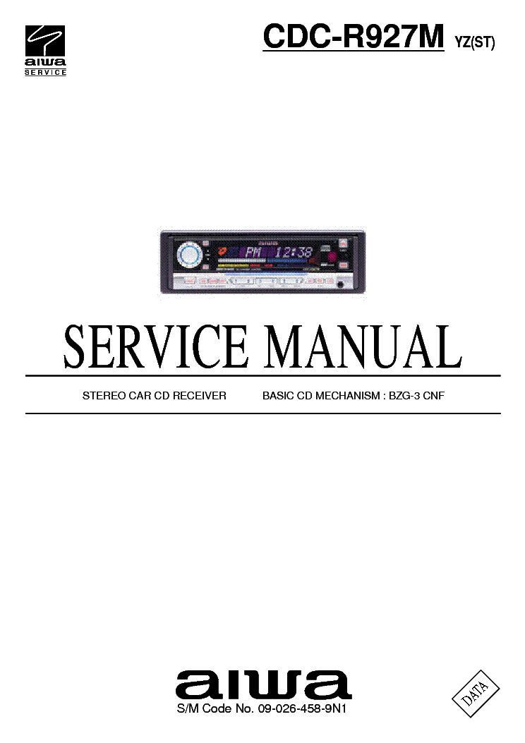 AIWA CDC-R927M RECEIVER service manual