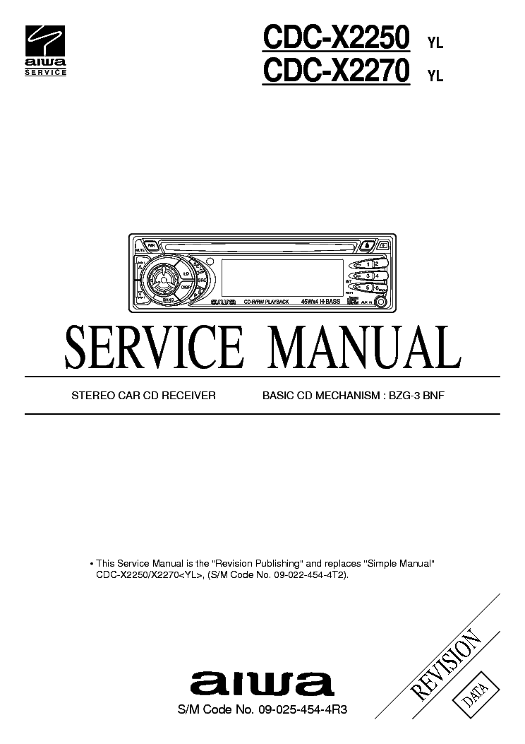 AIWA CDC-X2250 X2270 SM service manual