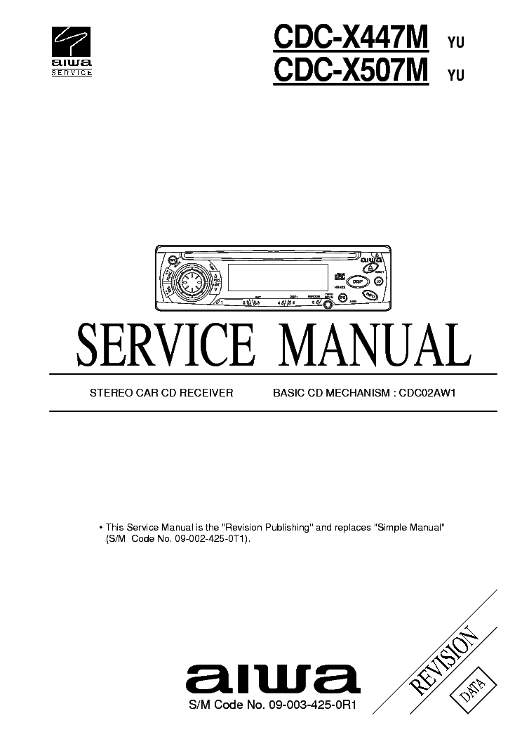 AIWA CDC-X447M X507M service manual