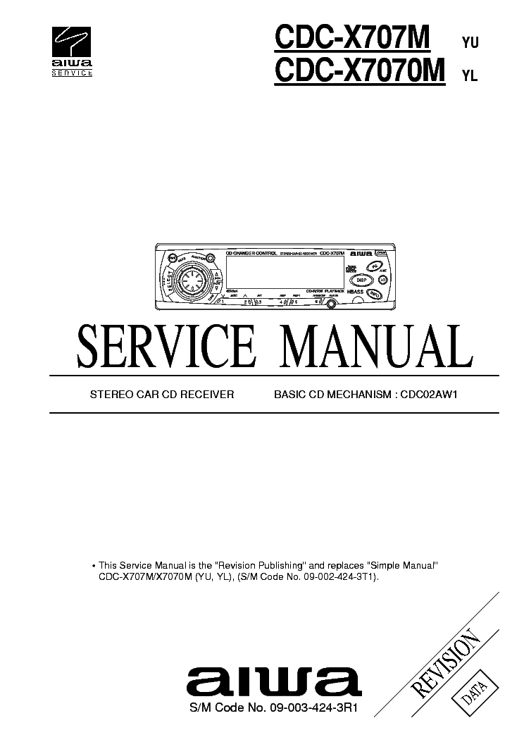 AIWA CDC-X707M X7070M SM service manual