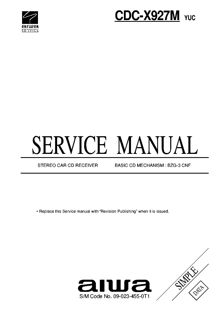 AIWA CDC-X927M SM service manual