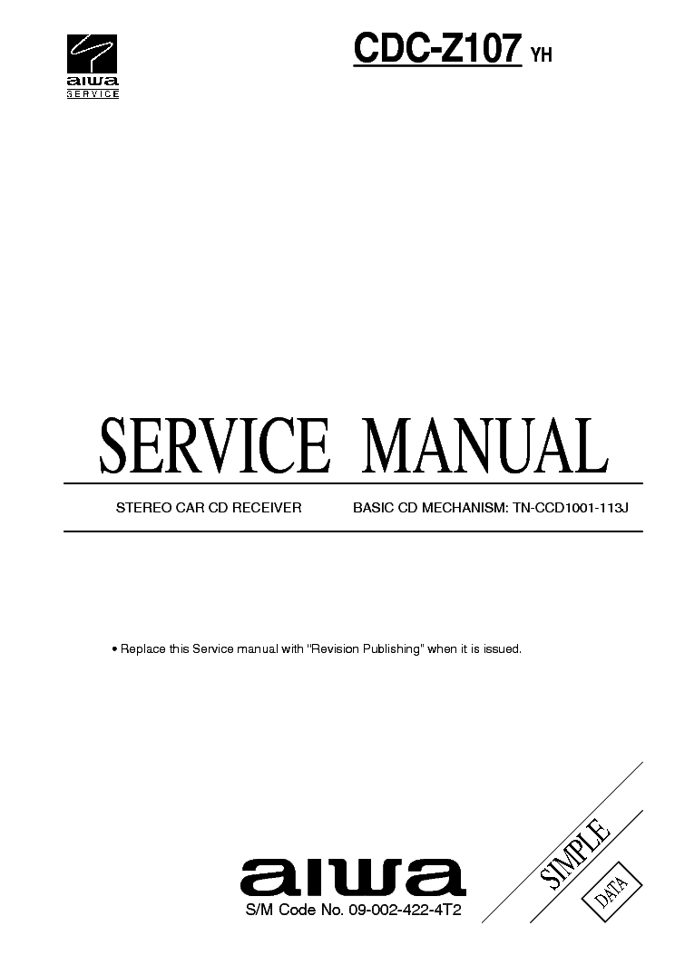 AIWA CDC-Z107 PART SCH service manual