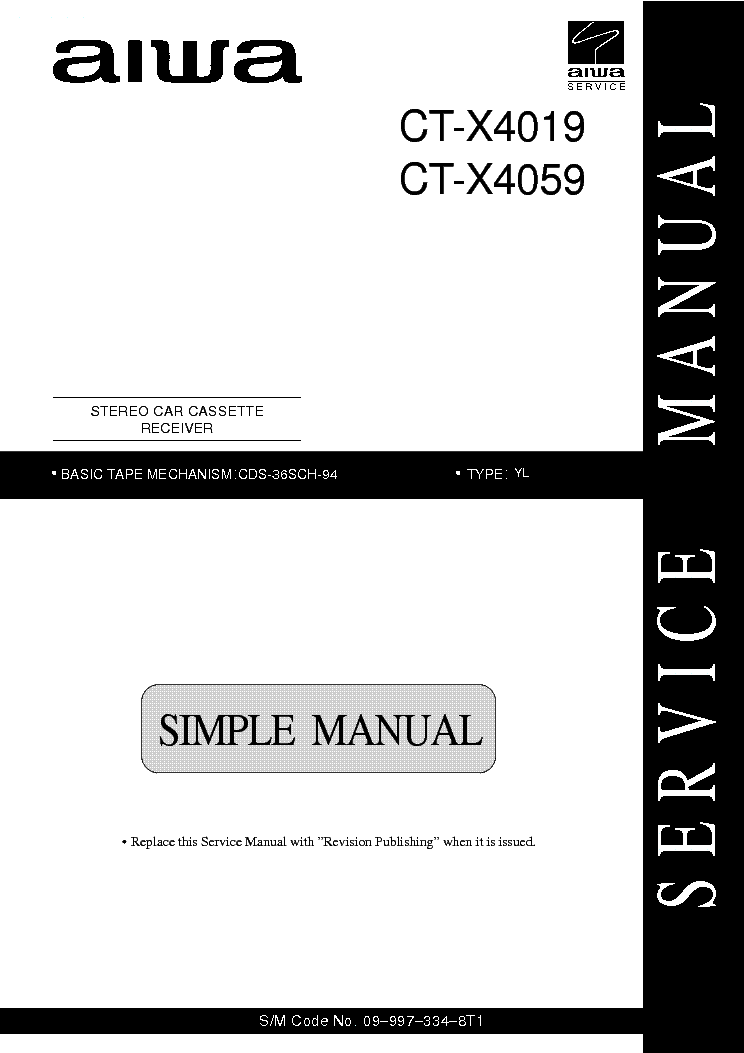 AIWA CT-X4019-4059 service manual