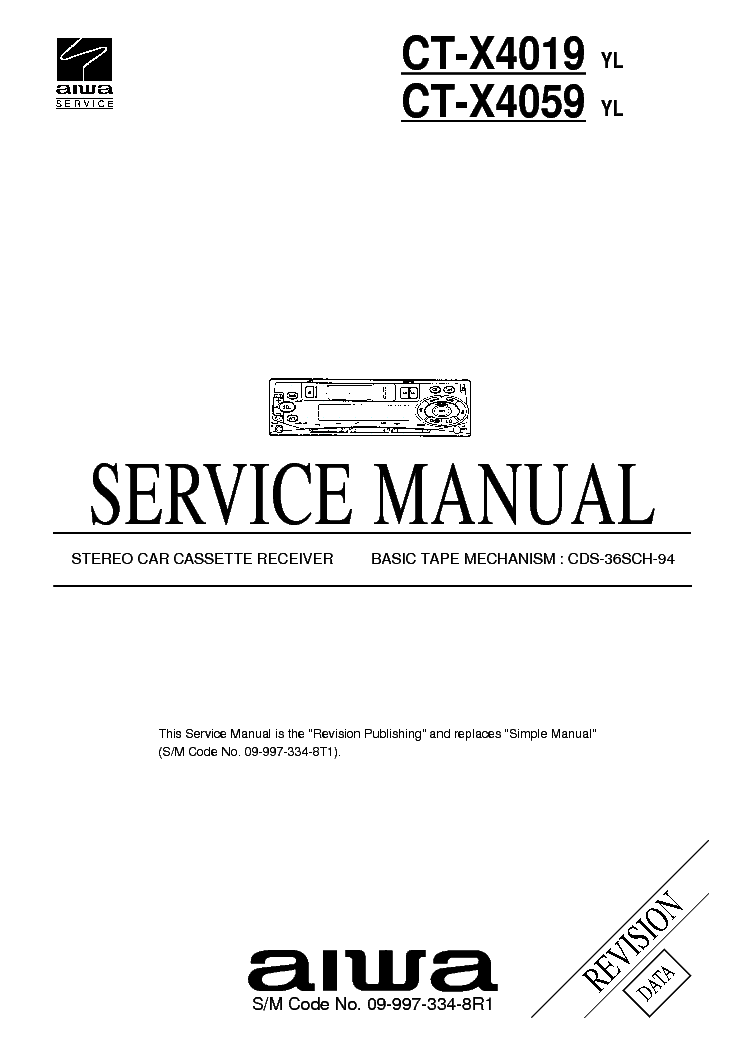 AIWA CT-X4019-X4059 service manual