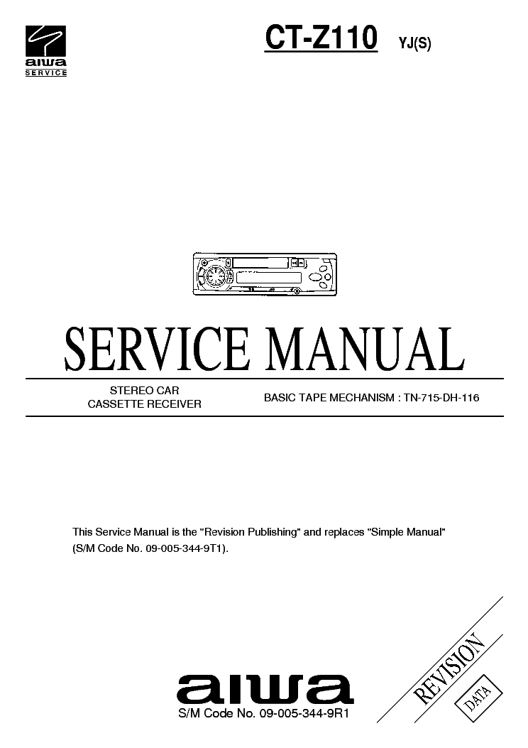 AIWA CT-Z110 SM service manual