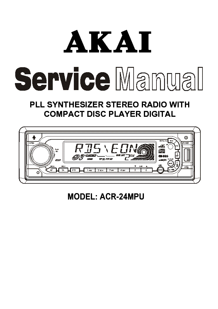 AKAI ACR-24MPU service manual