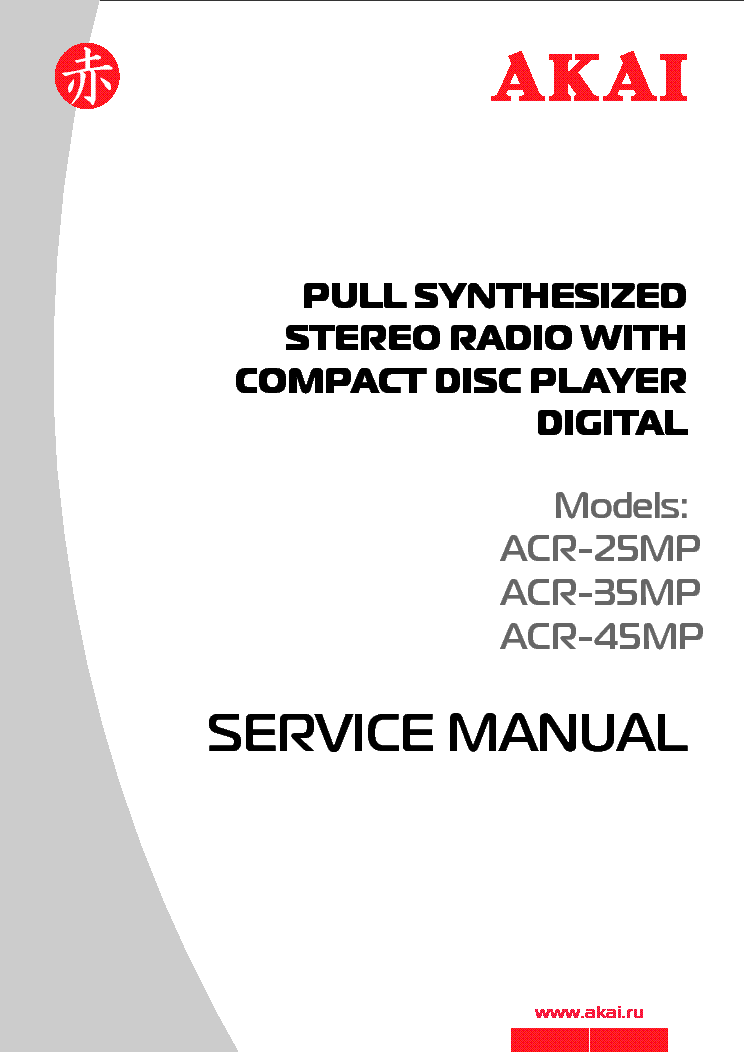 AKAI ACR-25MP 35MP 45MP service manual