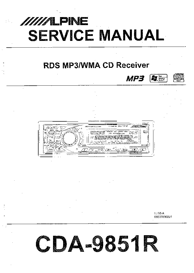 ALPINE CDA 9851 MANUAL PDF