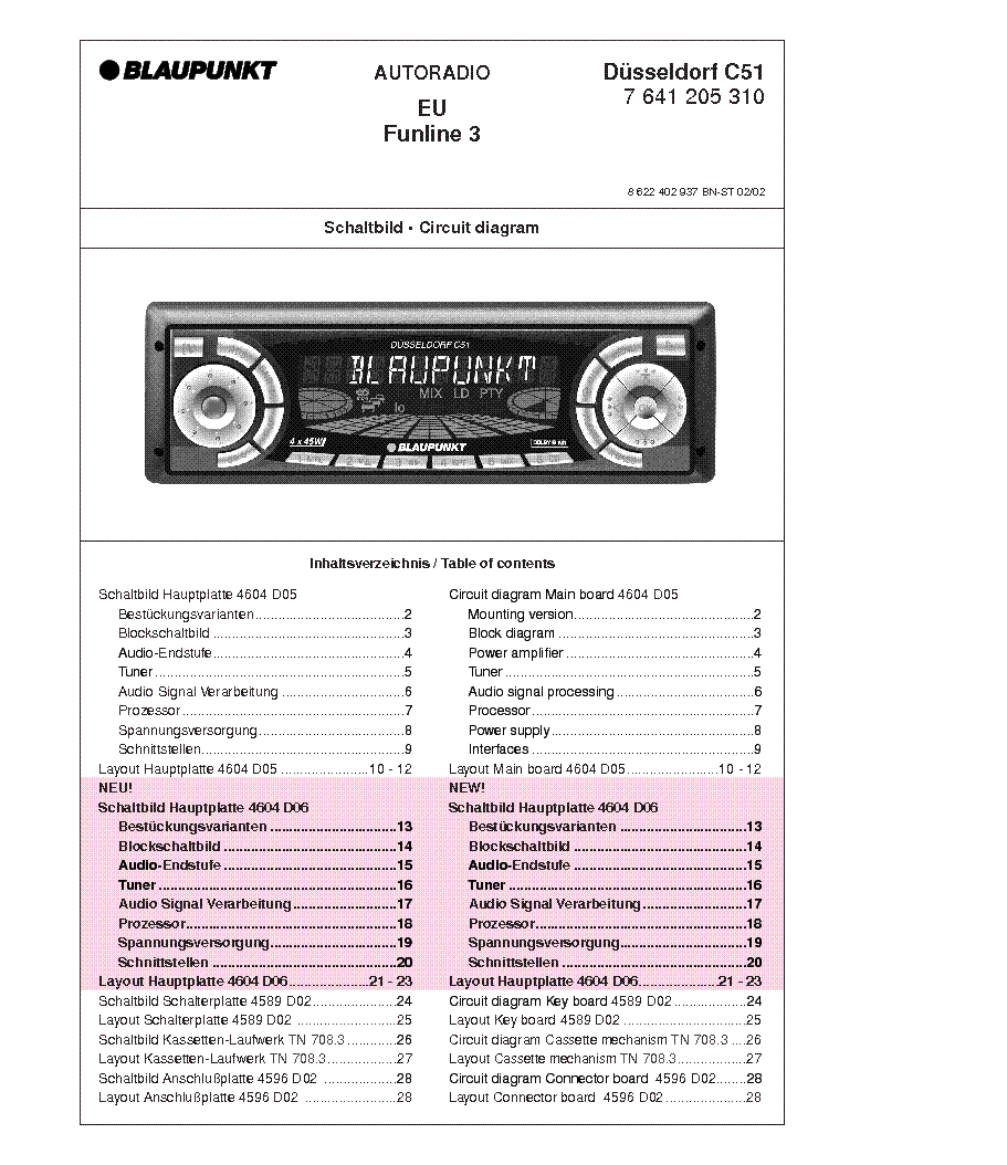 BLAUPUNKT DUESSELDORF C51 service manual (1st page)