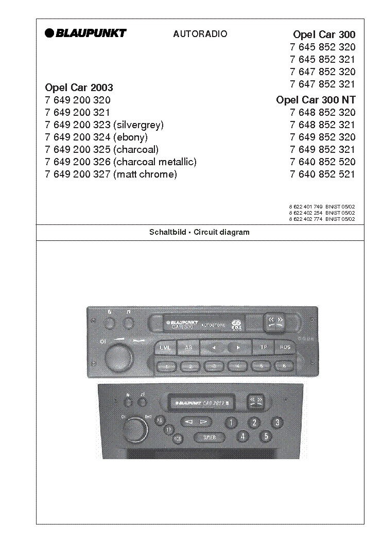 Инструкция Автомагнитолы Blaupunkt Car 300