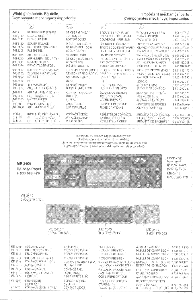 BLAUPUNKT PORTO-RCR87 service manual (2nd page)