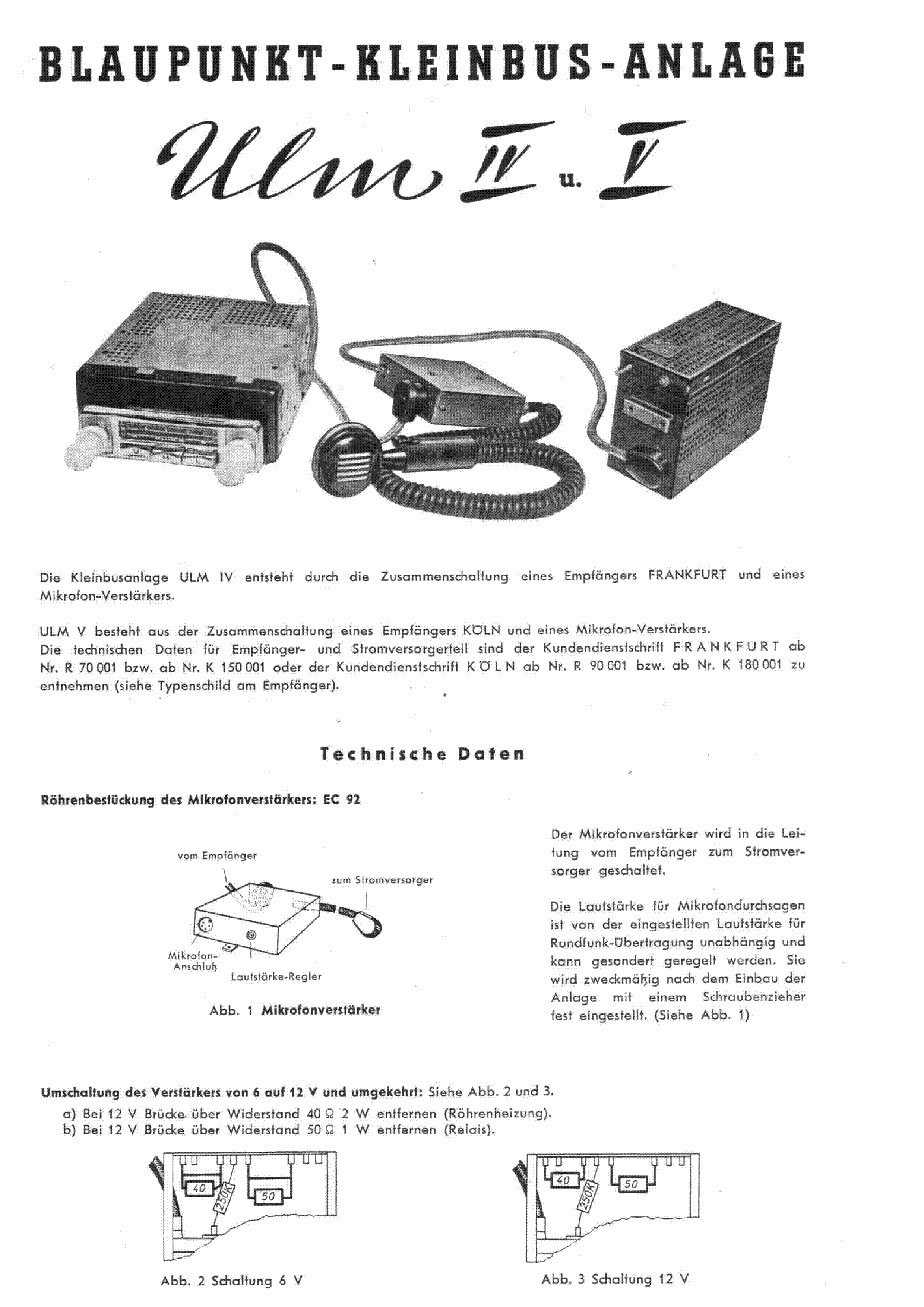 BLAUPUNKT ULM IV V service manual (1st page)