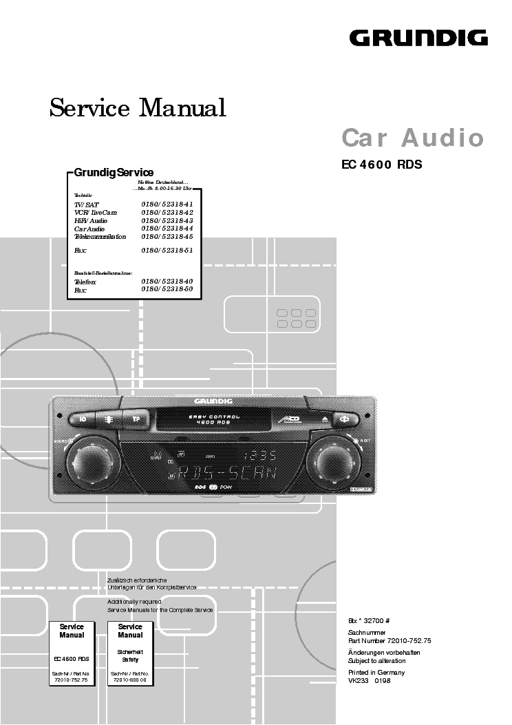 GRUNDIG EC-4600 RDS SM service manual