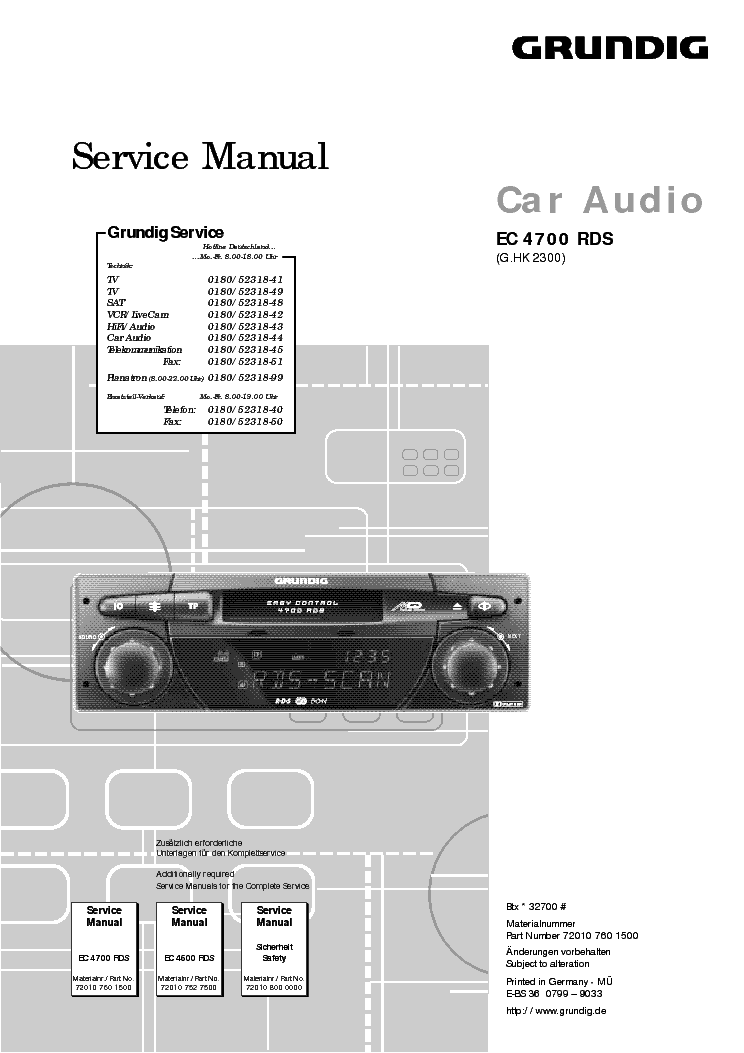 GRUNDIG EC4700 service manual