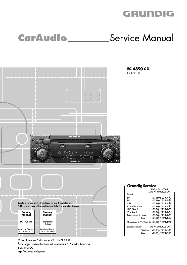 GRUNDIG EC4890 service manual