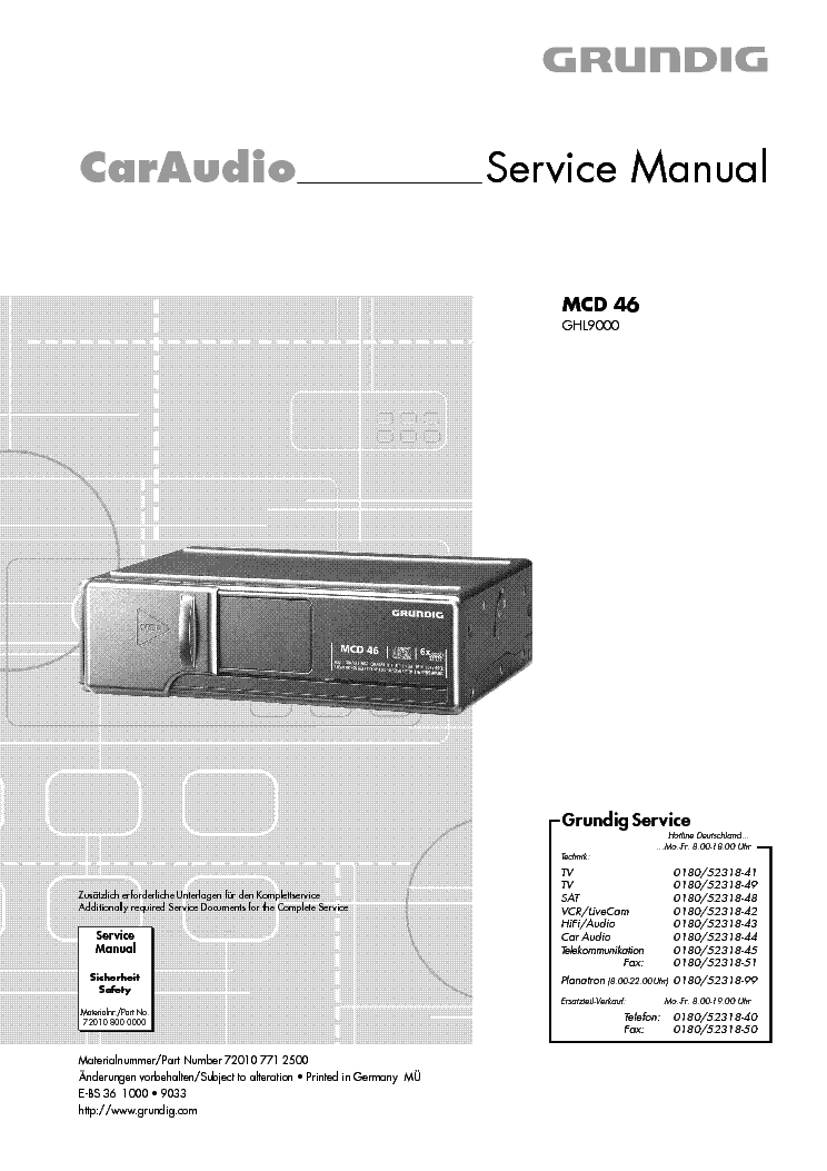 GRUNDIG MCD-46 GHL9000 SM service manual