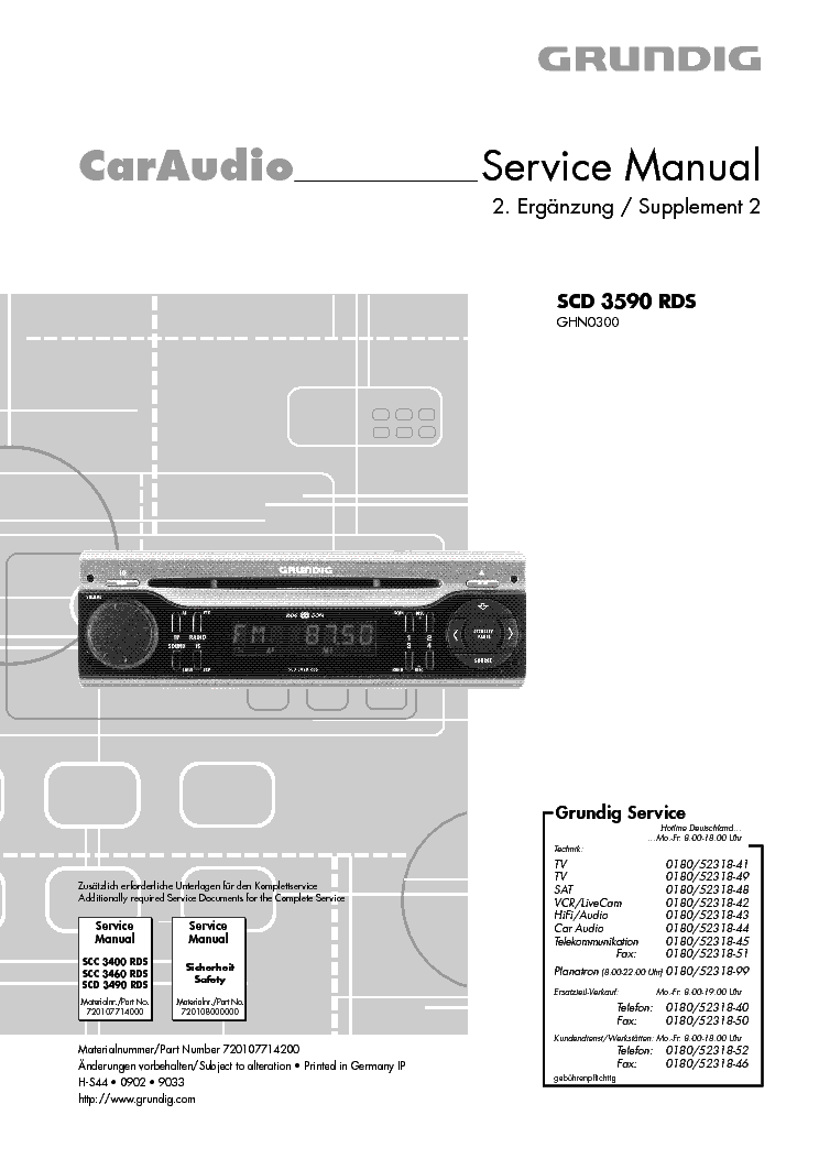 GRUNDIG SCD3590RDS service manual
