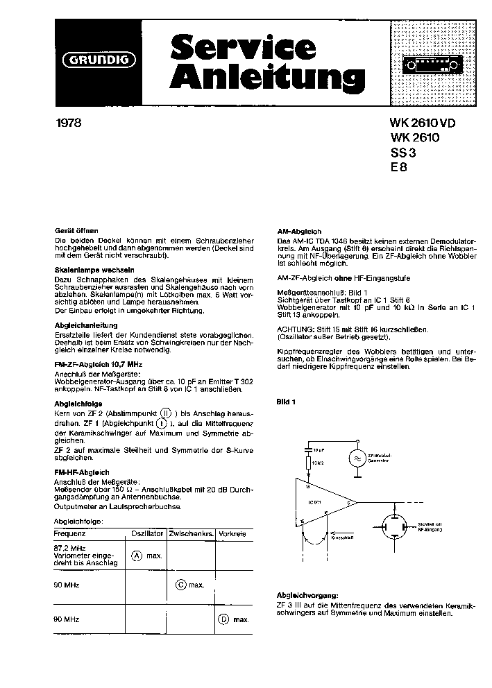 GRUNDIG WK 2610 SM service manual