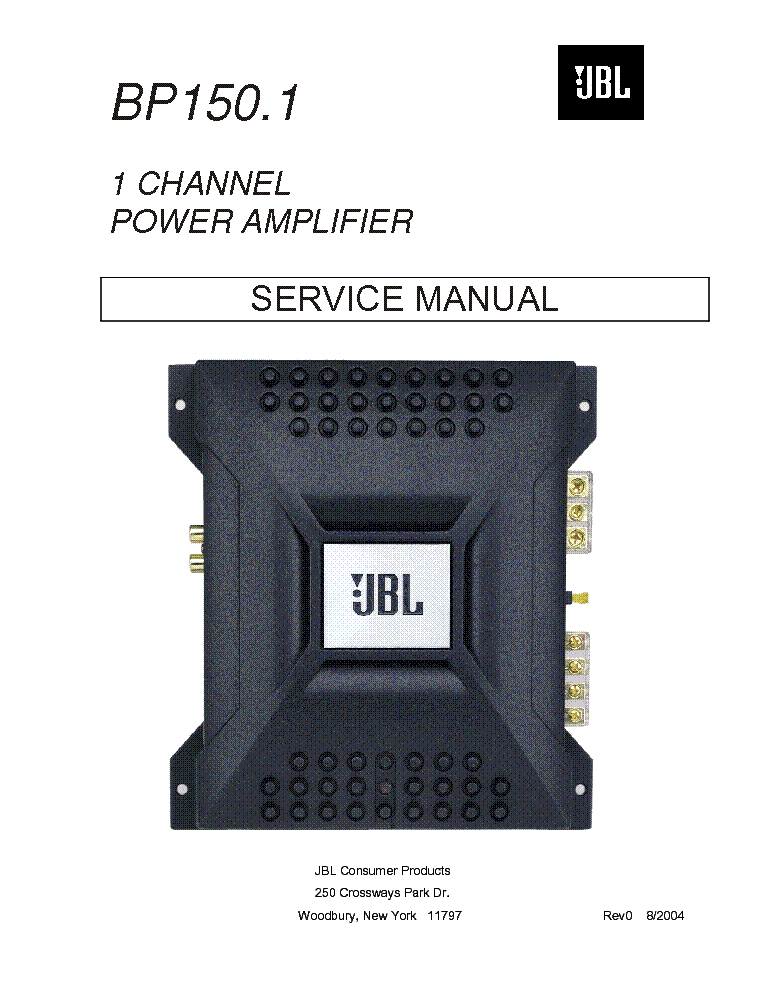 JBL BP150.1 SM service manual (1st page)