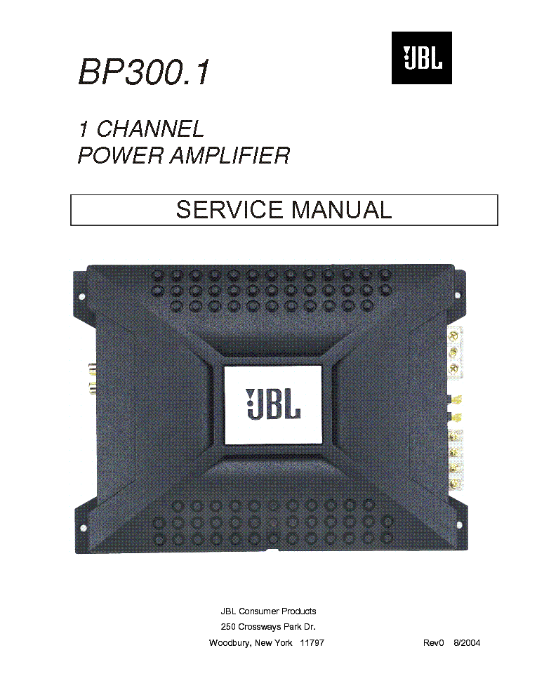 JBL BP300.1 SM service manual (1st page)