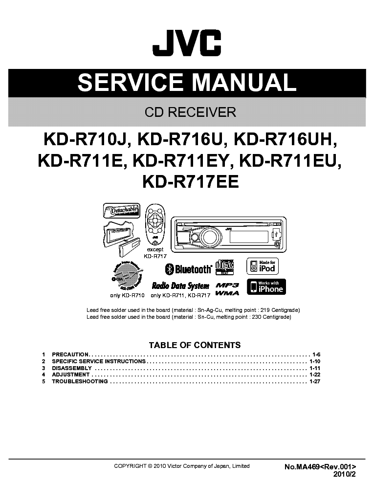 Схема jvc kd r417