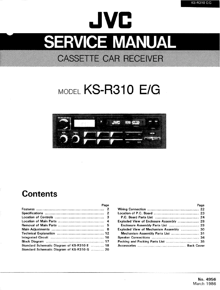 JVC KS R310E G SM Service Manual Download Schematics Eeprom Repair Info For Electronics Experts