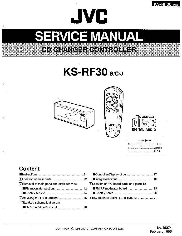 Jvc Ks Rf Service Manual Download Schematics Eeprom Repair Info For Electronics Experts