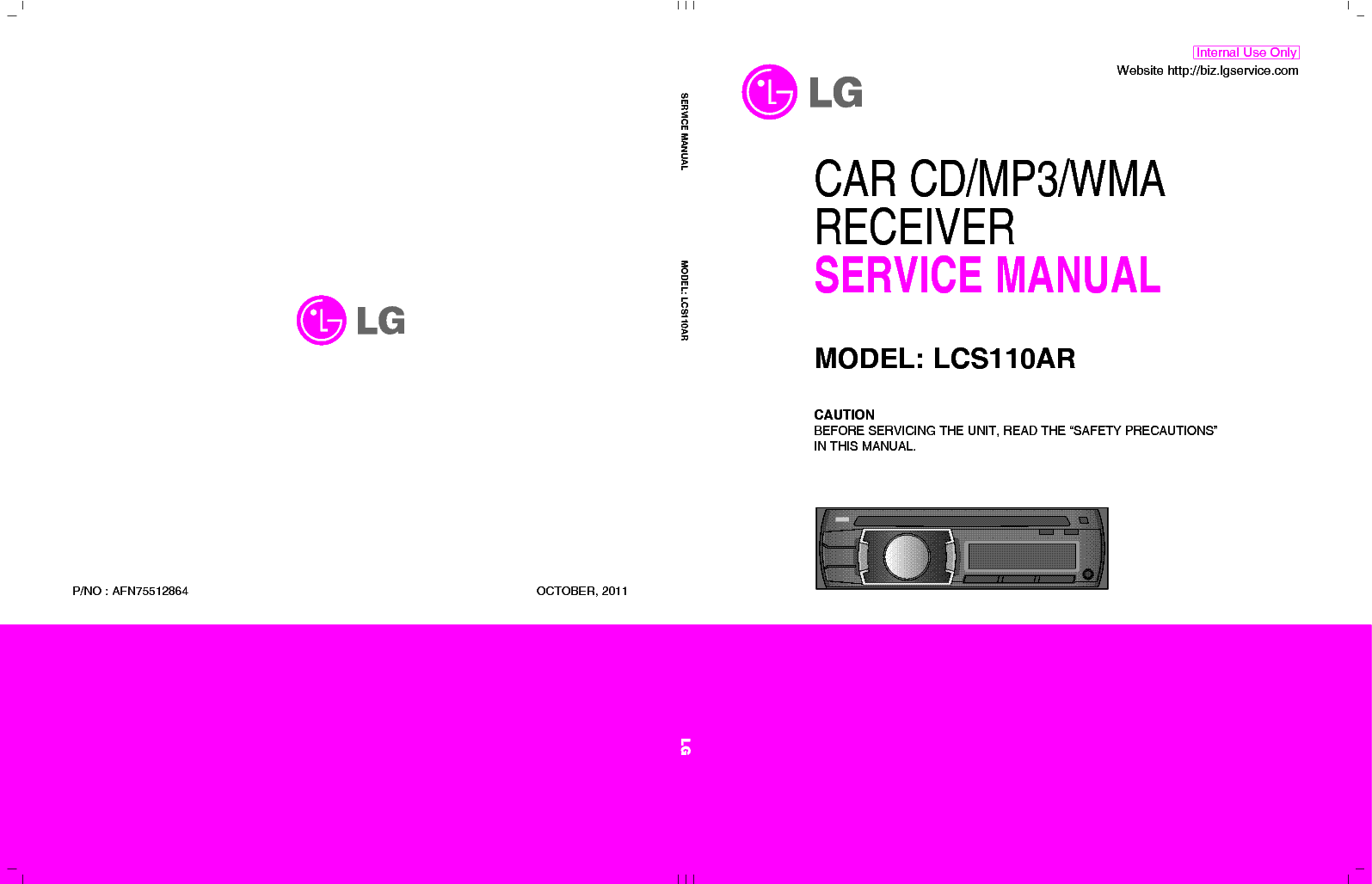 LG LCS 110AR service manual