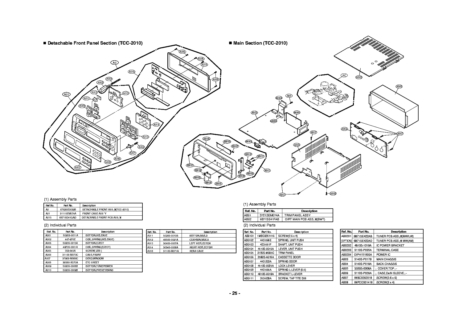 LG TCC2010 Service Manual download, schematics, eeprom, repair info