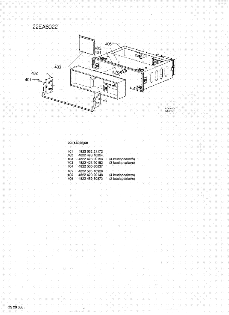 PHILIPS 22EA6022-00 SM Service Manual download, schematics, eeprom ...