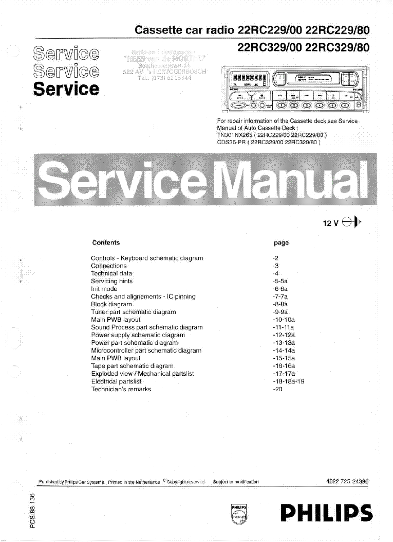 PHILIPS 22RC229-00-80 22RC329-00-80 SM Service Manual download ...