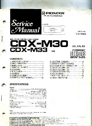 PIONEER CDX-M30 service manual (1st page)