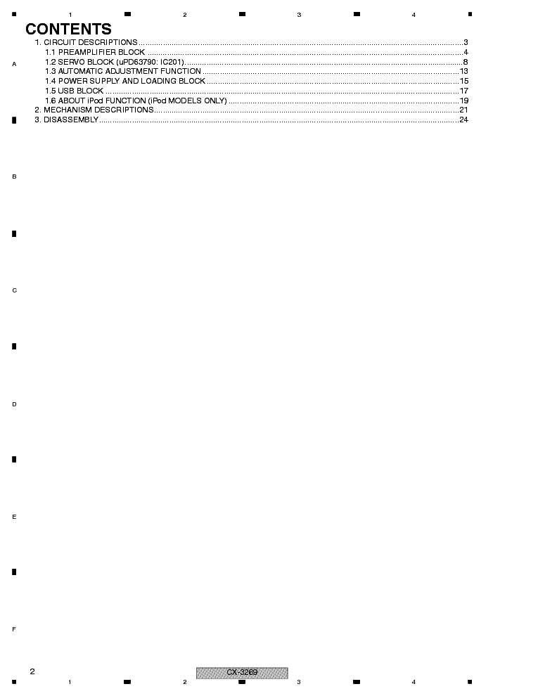 PIONEER CX-3269 CD MECHANISM-MODULE service manual (2nd page)
