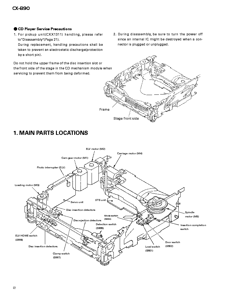 PIONEER CX-890 CD-MECHANISM-MODULE SM 2 service manual (2nd page)