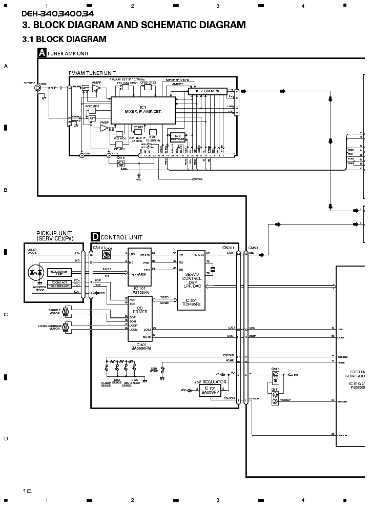 PIONEER DEH-340,DEH-34,DEH-3400 service manual (2nd page)
