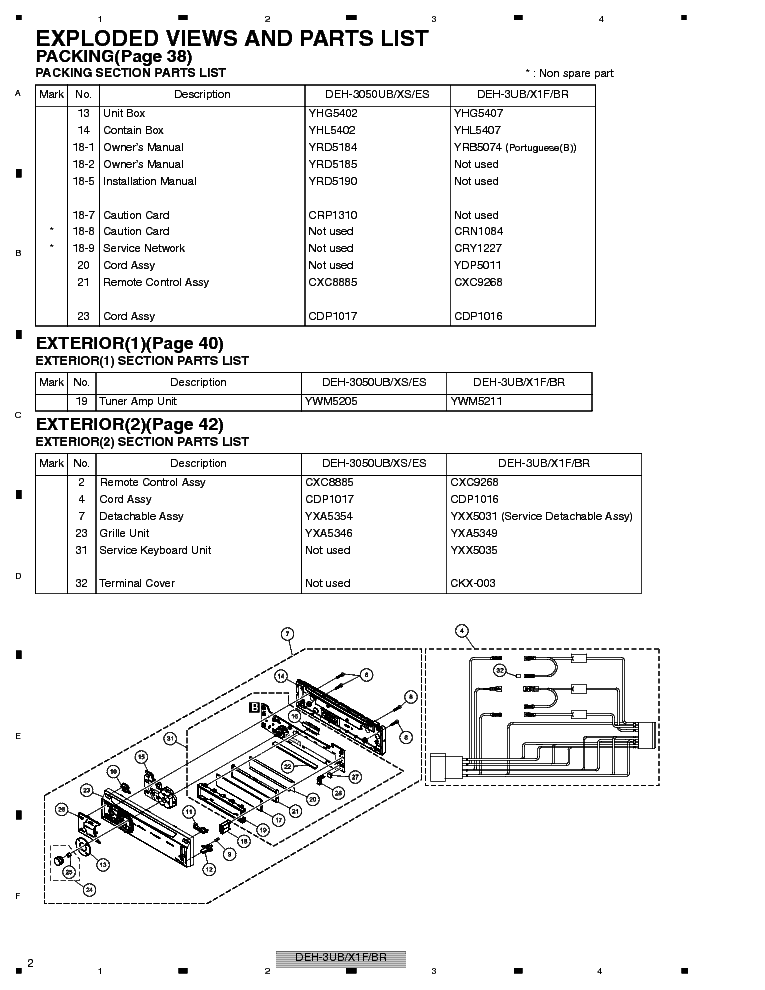 PIONEER DEH-3UB CRT4118 PARTS service manual (2nd page)