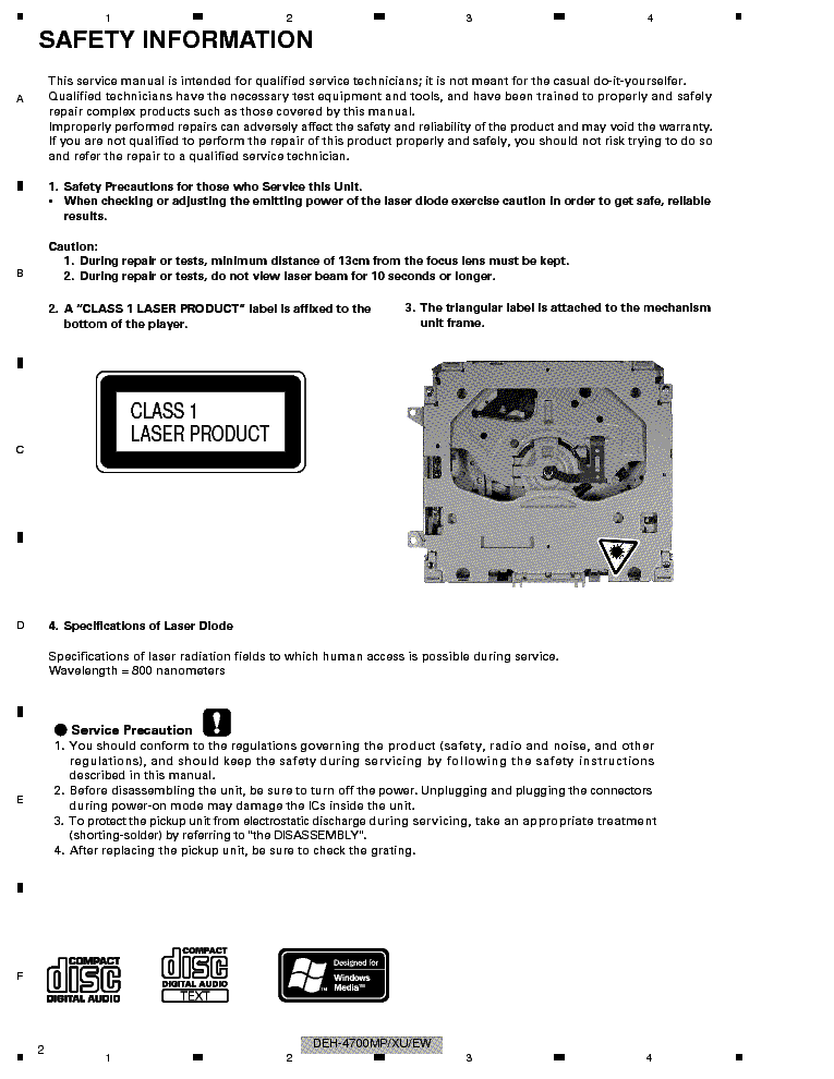PIONEER DEH-4700MP CRT3398 SM service manual (2nd page)