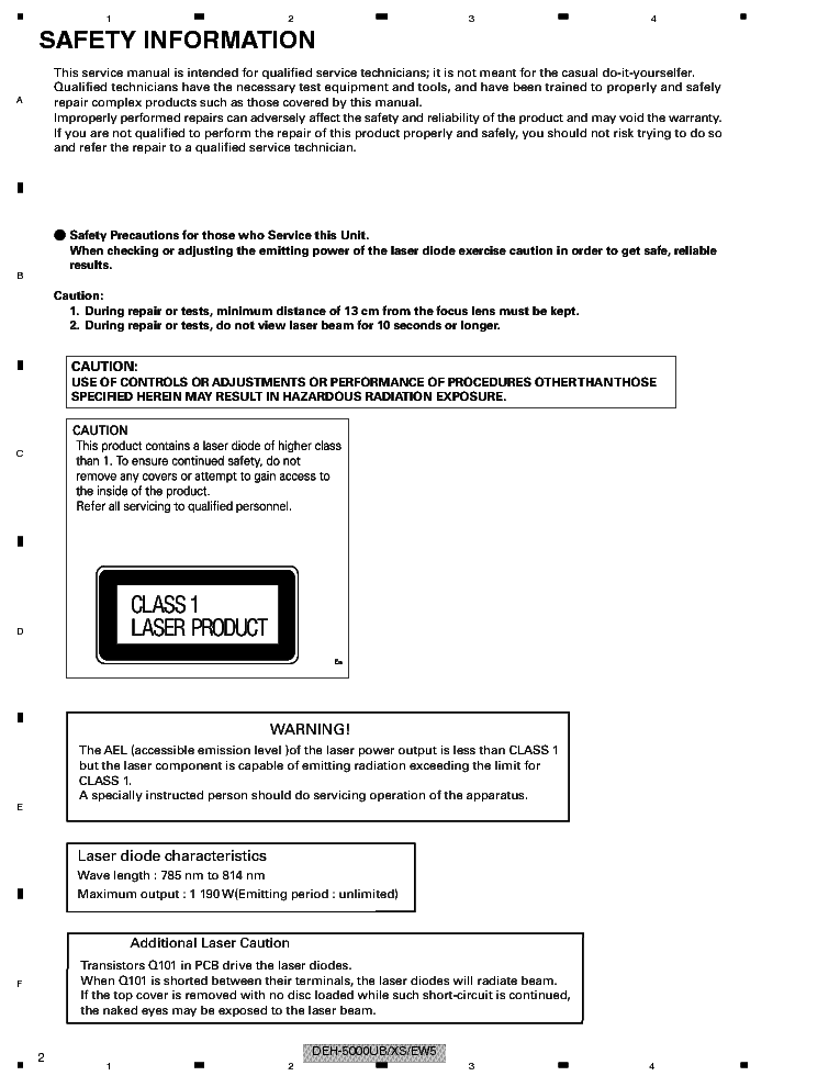 PIONEER DEH-5000UB CRT4055 SM service manual (2nd page)