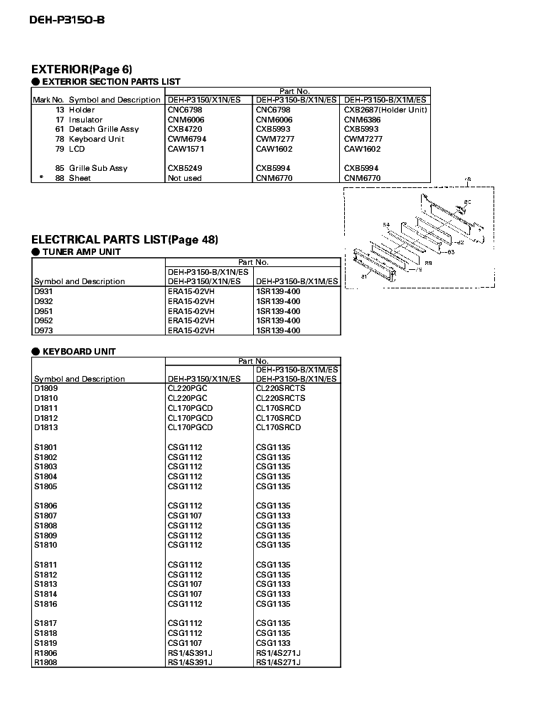 PIONEER DEH-P3150-B CRT2508 SUPPLEMENT service manual (2nd page)