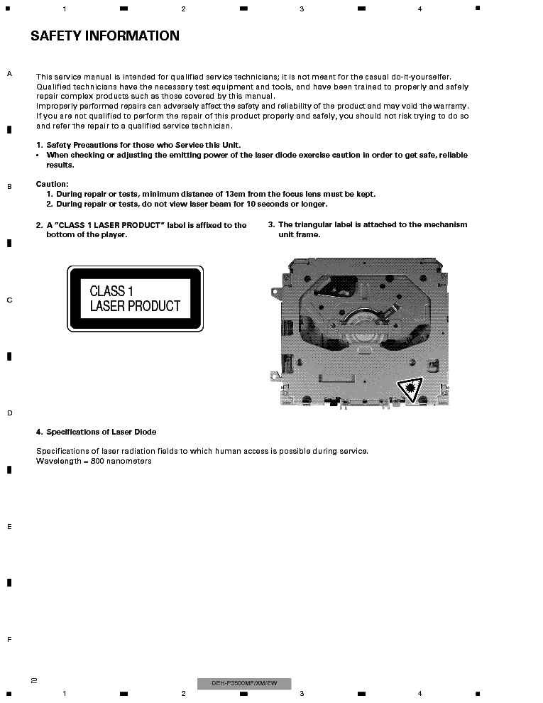 PIONEER DEH-P3500MP CRT3020 SM service manual (2nd page)