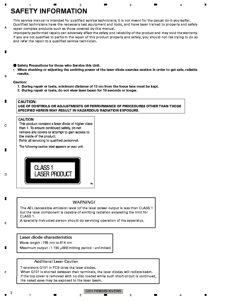 PIONEER DEH-P6900IB CRT3852 SM service manual (2nd page)