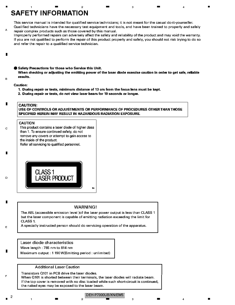 PIONEER DEH-P7000UB CRT4091 SM service manual (2nd page)